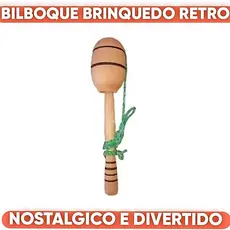 Brinquedo Antigo Bilboque Madeira Nostalgico Retro Diversão Classica Fora Dos Aparelhos Eletronicos biboke