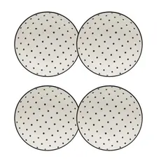 Jogo com 4 Pratos Fundos 20,5 Cm Oxford Unni Stripes And Dots