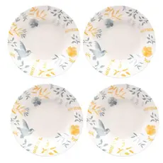 Jogo de 4 Pratos Fundos 21,5 Cm Donna Bem-te-vi