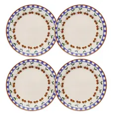 Jogo de 4 Pratos Rasos 24 Cm Donna Jardim de Cerejas