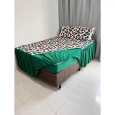 Colcha lençol com elástico casal com fronhas 100% algodão cama king size