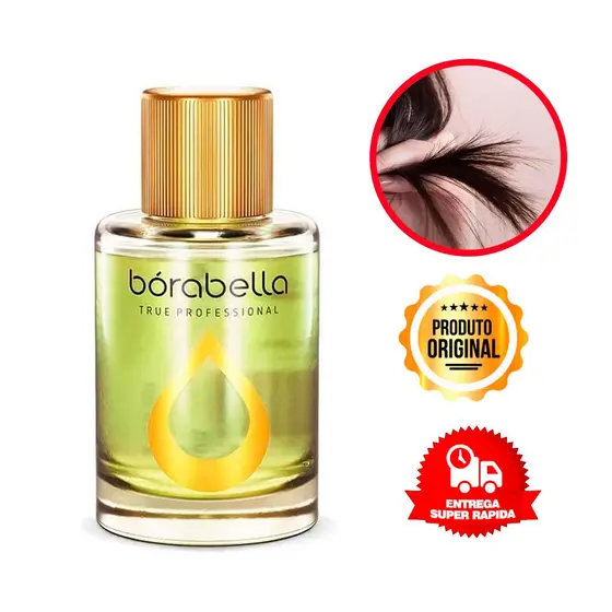 Oleo de cabelo Argan e Macadamia Profissional reparador de pontas e Hidrata 7ml Borabella