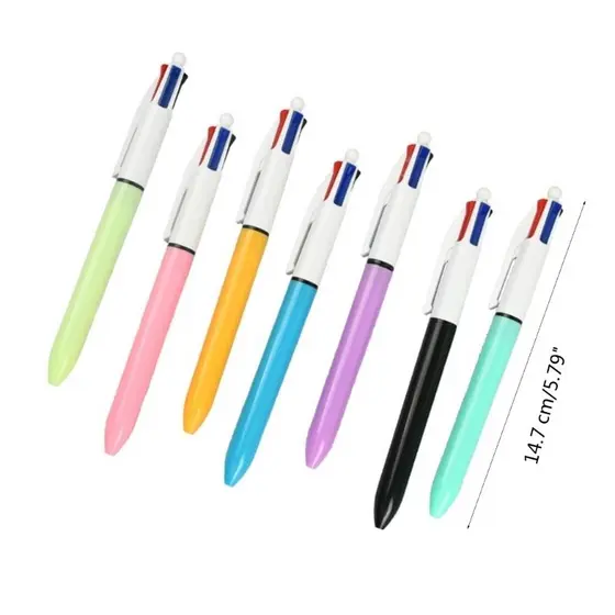 Canetas Esferográficas Multicolor 4 cores Premium Pack  Com 2 Unidades