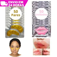 Kit 10/20/30/40/50 Hidratante Labial E Pares Máscara Para Olhos
