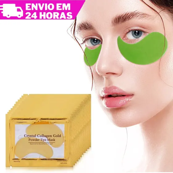 Kit Máscaras Trata Olheiras Colágeno Adesivo Antirrugas Gel Pads Skin Care Tratamento Olhos Máscara Facial