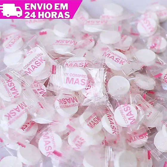 Kit 150 Máscara Desidratada Comprimido Compactada Skin Care