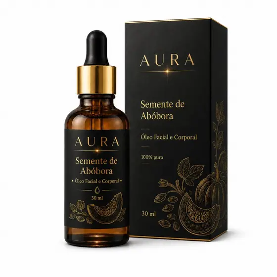 Óleo Vegetal Semente de Abóbora 100% Puro Vegano 30ml Cabelo e Corpo