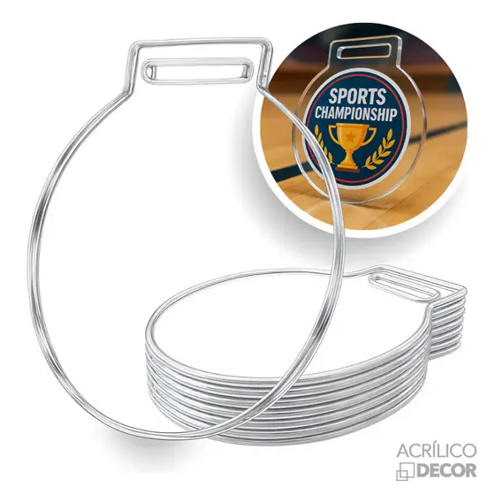 Medalha Acrílico Cristal 2mm 5cm ( Kit 30 / 50 / 100 unidades ) Resistente, Premiação Campeões