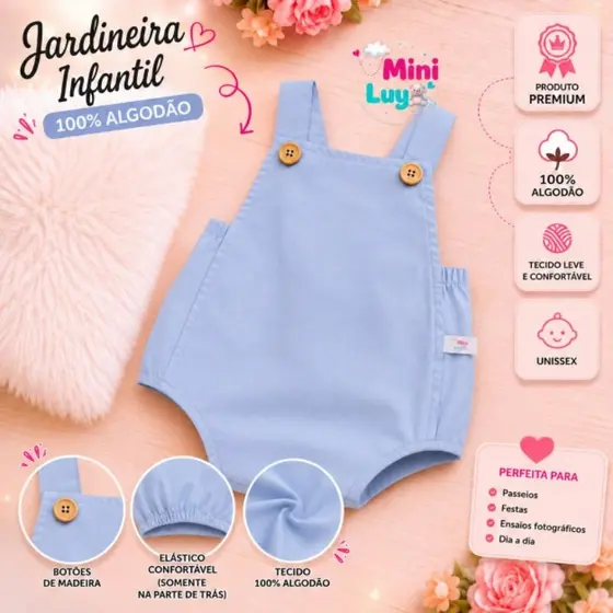 JARDINEIRA BODY INFANTIL UNISSEX 100% ALGODÃO BEBÊ FOTOS E MESVERSÁRIO BEBÊ SMASH THE CAKE