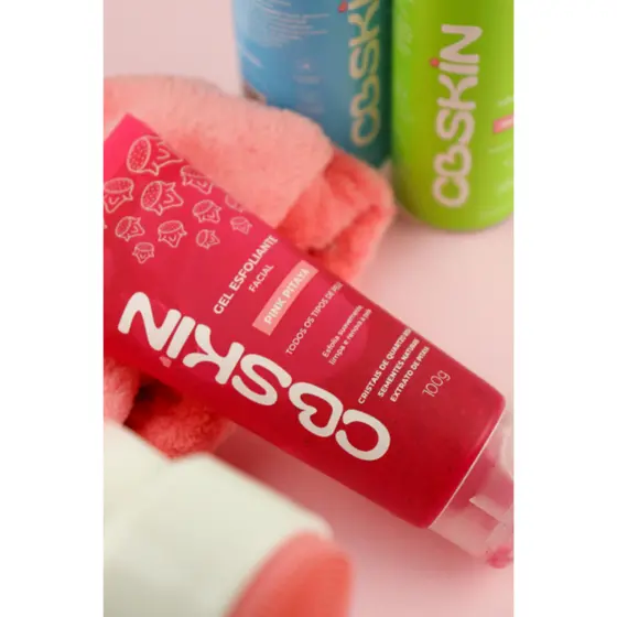 Esfoliante Gel Pink Pitaya com Cristais Quatzo Rosa Cottonbaby