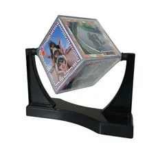 Cubo de fotos - Porta Retrato Cubo Acrílico - Com Fotos 6x6cm Com Suporte horizontal - Presente criativo, decoração