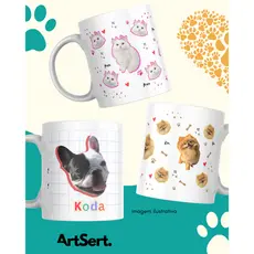 Caneca Personalizada Pet - Rostinhos animais de estimação - Caneca cerâmica xicara, café, chá.