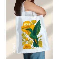 Sacola Ecobag Personalizada - BRASILIDADES, COPA DO MUNDO, BRASIL, CARNAVAL - Sacola Ecológica (A)38cm x (L)33cm (C)14cm
