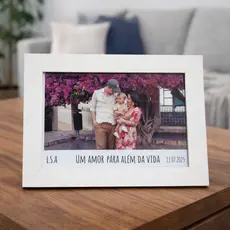 Quadro Porta Retrato personalizado - Tamanho A6 (10X15) - Modelo de mesa- Presente decorativo casal, namorados, familia