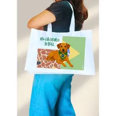 Sacola Ecobag Personalizada - Brasilidades, Brasil, carnaval, Copa do mundo - Modelo Horizontal (A) 29x(L) 40x(C) 14