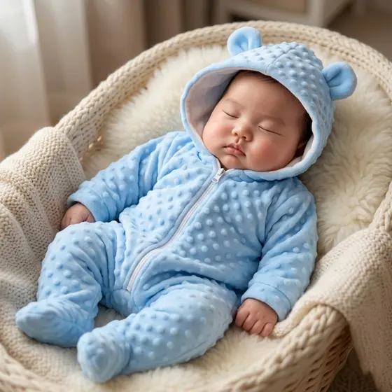 Macacão Urso Bebê Pipoquinha Pelúcia Com Zíper E Capuz Soft Fleece Quentinho Para Inverno