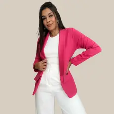 Blazer Feminino Alfaiataria Forrado Casaco Com Forro Casaquinho Casaco Estiloso Básico Social Para Todas Ocasiões