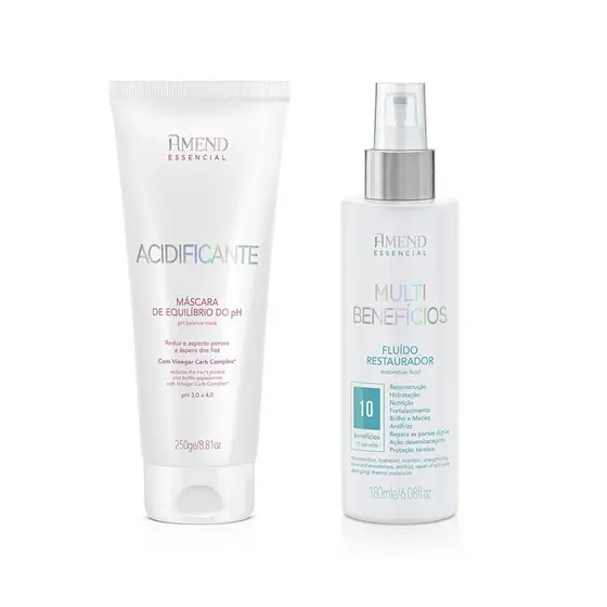 Amend KIT Fluído Multibenefícios Restaurador 180ml + Máscara Acidificante Equilíbrio do PH 250g