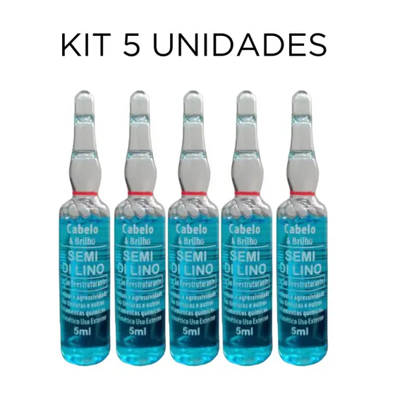 Kit 5 Ampolas Semi di Lino 5ml