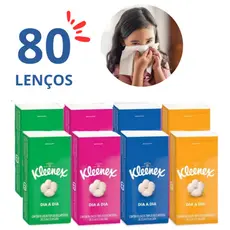 Kit 80 Lenços de Papel Kleenex Triplo Suaves Pacotes de Bolso p/ Casamento