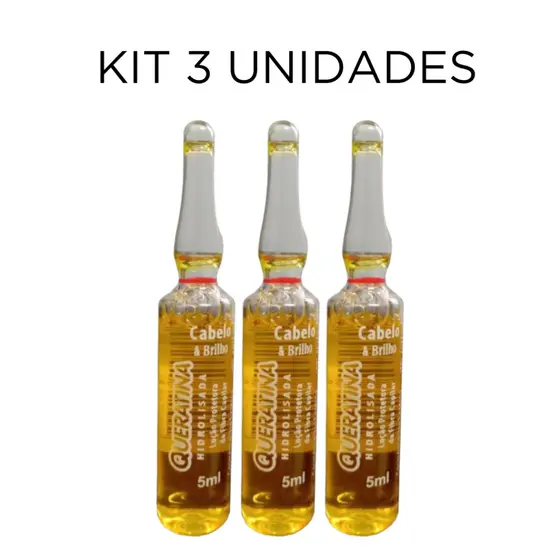 Kit 3 Ampolas Queratina Tratamento 5ml