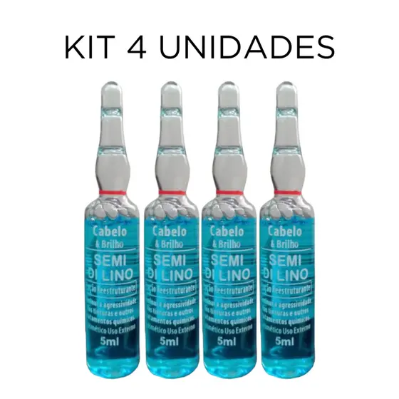 Kit 4 Ampolas Semi di Lino 5ml