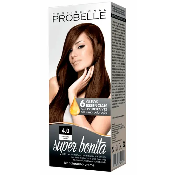 Coloração Probelle Super Bonita 4.0 Castanho Médio 50g