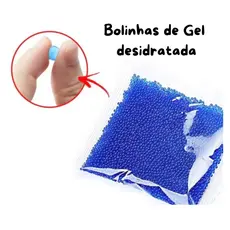 Kit 10 20 40 60 Mil Bolinhas Gel Hidrogel Azul 7-8mm Bolas Orbeez Cristal BBs Brinquedo