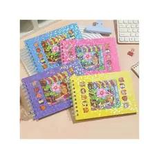 kit 2 Livro de Colorir 50 Folhas Grossas Caderno de Desenho Pintura Ursinho Livrinho da Moda Ursinh