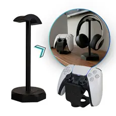 Kit Suporte Zenith+Grip Revo Headset Headphone Fone Controle Ps5 Xbosx Series X S Gamer Universal