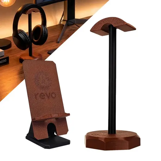 Kit Suporte de Mesa Para Fone De Ouvido Headset Headphone Celular Smartphone Gamer Universal