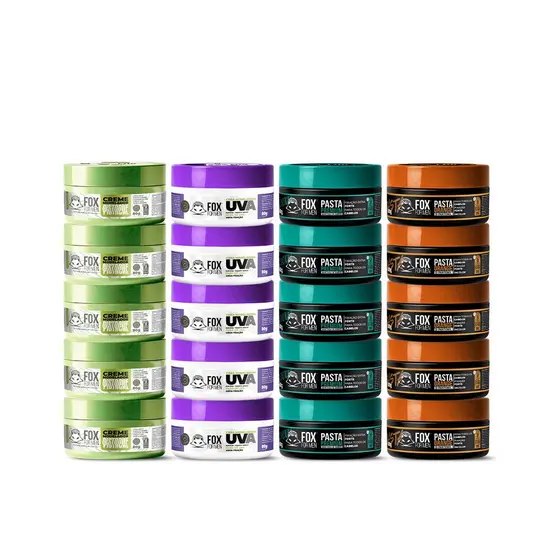 KIT 20 PASTAS MODELADORAS 80G - FOX FOR MEN