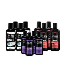 KIT 4 LEAVE + 4 BALM E 4 SHAMPOO 4 EM 1 FOR FOX MEN