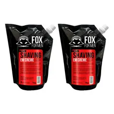 REFIL SHAVING CREME 1KG - FOX FOR MEN - 2 UNIDADES