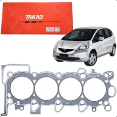 Junta Do Cabeçote Para Honda Fit Lx Lxl 1.4 8v 2004 A 2008 Fibra	