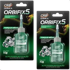 Kit 2 Fixa Rolamento Buchas Eixos Orbifix 5 Torque Médio 10g Orbi Química Adesivo Anaeróbico