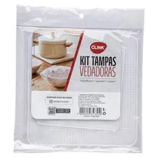Kit 3 Tampas De Vedação Flexível Silicone Multiuso Para Alimentos