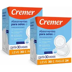 Absorvente De Seios Cremer 60 unidades - Absorventes Para Seios Cremer