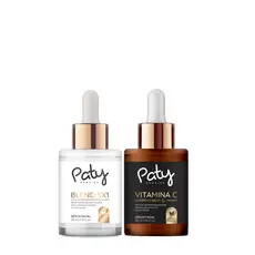COMBO Sérum Dia + Sérum Nutritivo Noite com Vitamina C Anti-Idade Antirrugas Reduz Linhas de Expressão Firmeza Colágeno