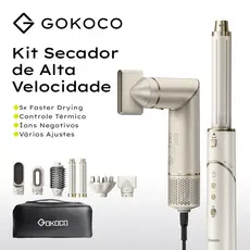 GOKOCO Escova Secadora 7 Em 1 GD032 Conjunto De Secador De Cabelo Multifuncional De Alta Velocidade  Para Alisar Enrolar