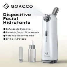GOKOCO Pulverizador Nano Facial Portátil Névoa UItrafina Para Skincare e Maquiagem USB-C
