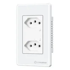 Tomada Dupla Inteligente Wi-fi Primebras 2 Canais Cor Branco