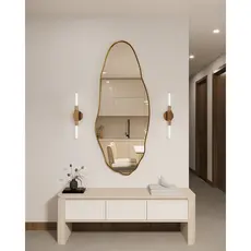 Espelho Orgânico 115cmx60cm 150cmx60cm 170cmx70cm Moldura Em Metal Quarto Sala Salão Banheiro Corpo Inteiro
