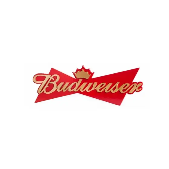 Quadro Decorativo Logo Budweiser 40 X 40cm Geton