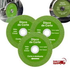 Kit 2/3/5 Disco de Corte Diamantado Vidro Porcelanato 100mmx20mm Super Fino Diamantado