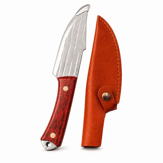 Faca Cutelo Forjado Artesanal Rustico Com Bainha Churrasco Desossar Carne Camping Chefe de Cozinha