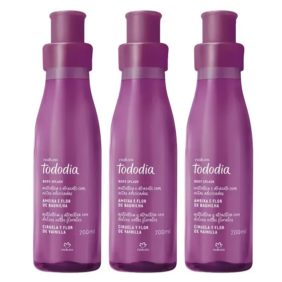 Body Splash Natura Tododia Ameixa e Flor de Baunilha 200ml