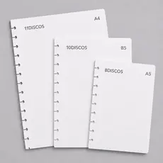 Refil Genérico 80 Folhas Compatível Caderno de Discos / Inteligente 8/10/11 Furos Pautado