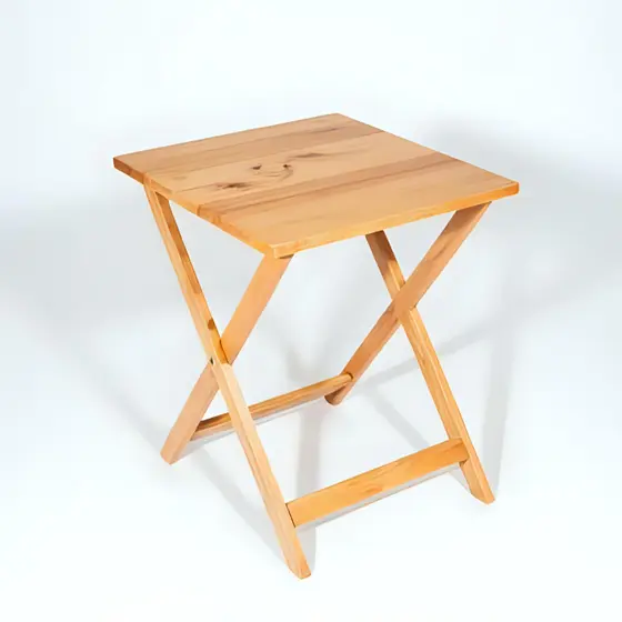 Mesa Dobravel De Madeira Pinus 60x60cm