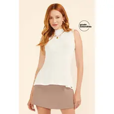 Short Saia Feminino Moletom Ponto Roma Marialícia Marrom
